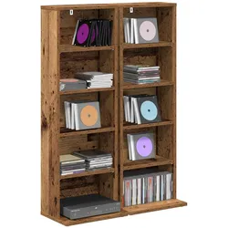 vidaXL Indoor CD Schrank (CDs), CD- & Schallplatten Aufbewahrung, Braun