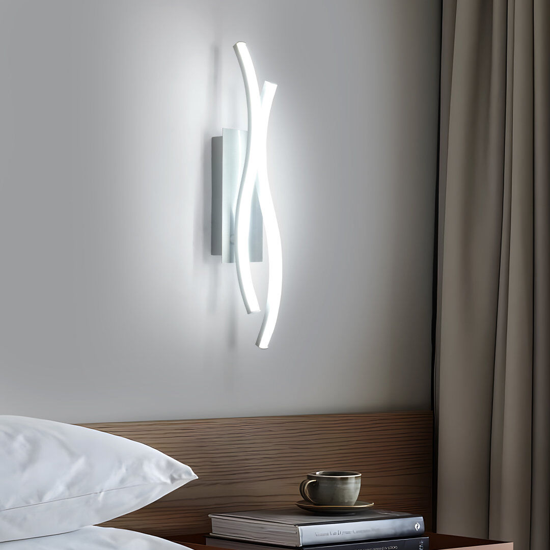 Metro Silver 41cm Adjustable Colour Temperature LED Wall Sconces Silver 41cm H X 8cm W X 8cm D