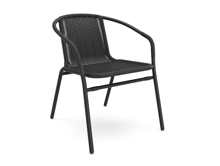 Gartenstuhl NOA Rattan schwarz