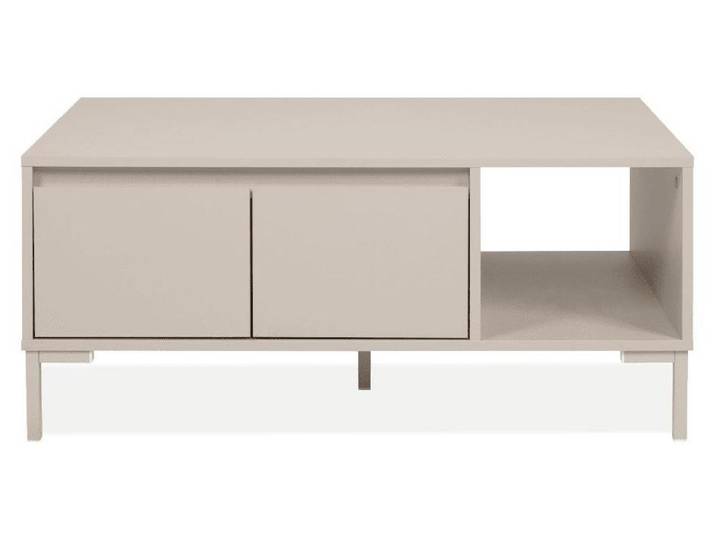CALICOSY - Couchtisch 2 Türen, 1 Fach, kaschmirfarben, L100 cm - NERIO