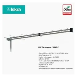 HP TV Antena ISKRA P-2845-7 Basic (Zimmerantenne, DVB-T / -T2), SAT Spiegel + SAT Antennen, Schwarz
