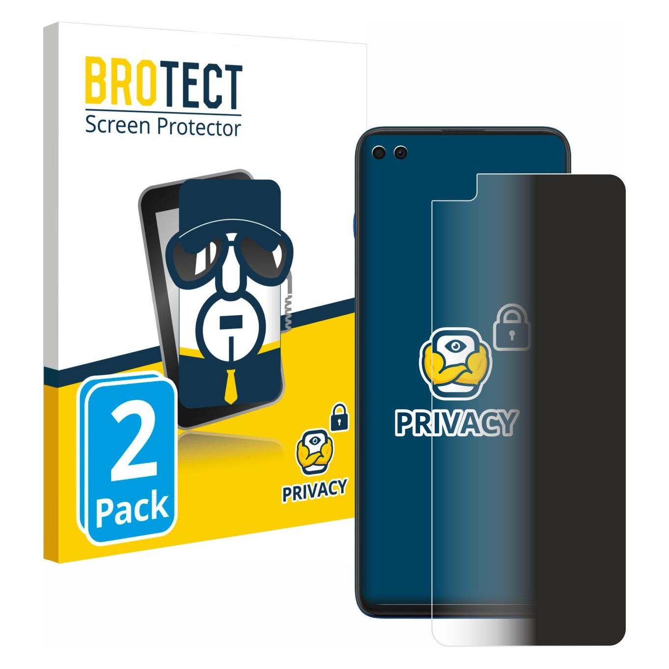 Brotect Sichtschutzfolie Anti-Spy Privacy Folie Blaulicht-Schutz (Motorola Moto G100) (4341399)
