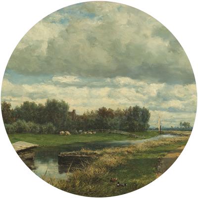 Wandtattoo ART FOR THE HOME "Landschaft Rijksmuseum", bunt (mehrfarbig), Natur, PVC, Wandtattoos, Wandtattoo