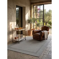 Flachgewebe-Teppich Polypropylen Grau 240x340 cm - BORNO   Kadima