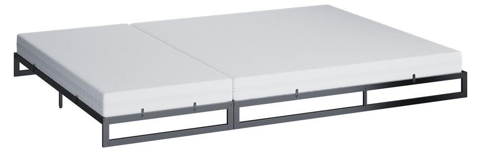 Familienbett Vitalispa Lenora Schwarz 270 x 200 mit 2 Matratzen, Model 63322