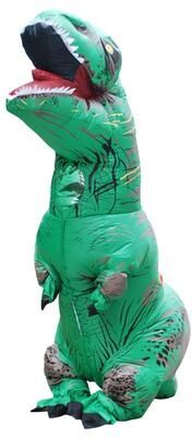 Inspired Deals Adult Inflatable Dinosaur Costume T Rex Halloween Costume With Fan For Parties And Cosplay green
