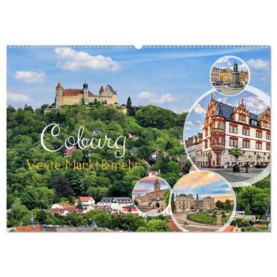 Coburg - Veste, Markt & mehr (Wandkalender 2027 DIN A2 quer), CALVENDO Monatskalender