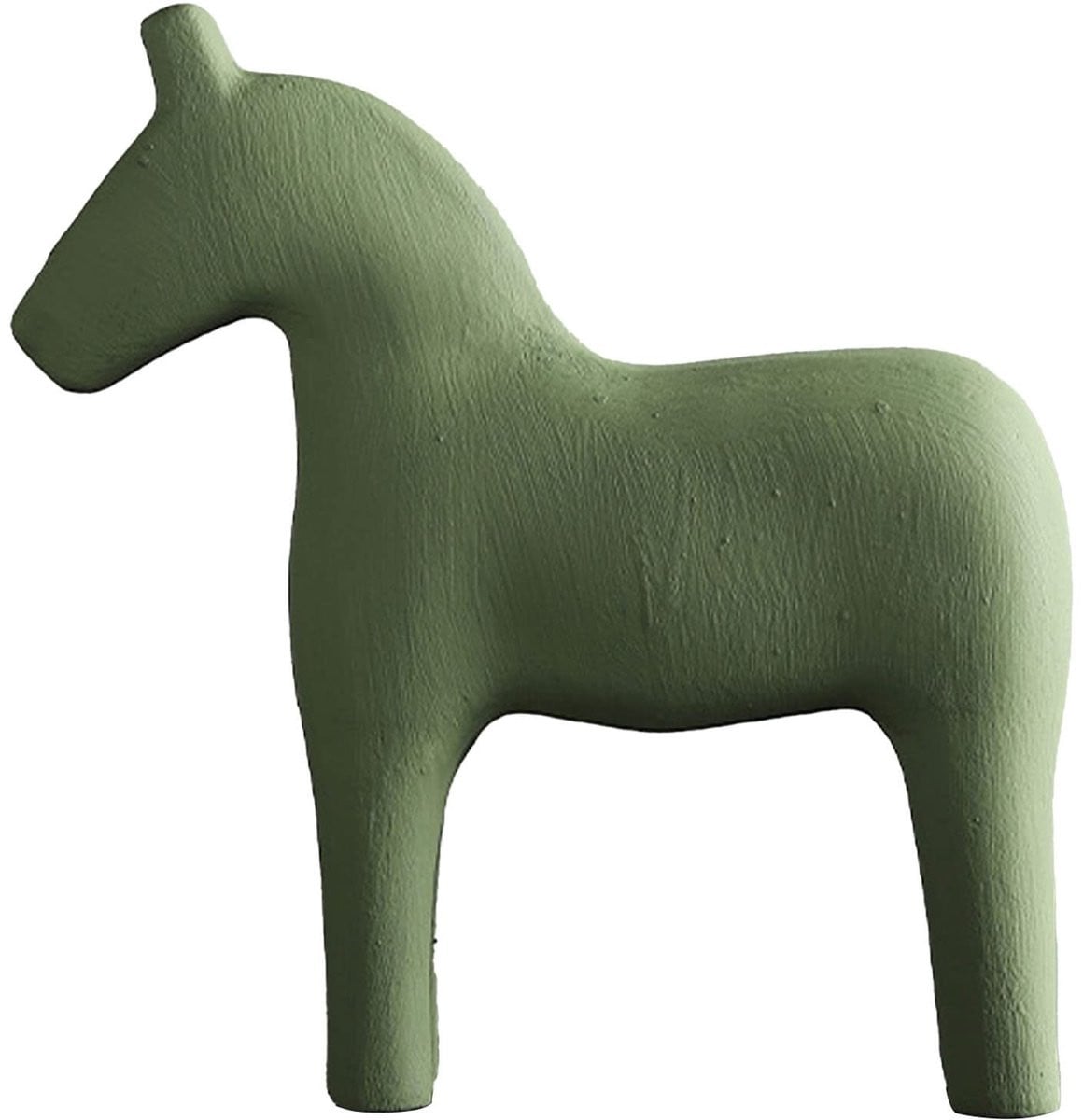 Allecto Houten Paard Beeld - Handgeschilderd Decoratief Ornament - Groen