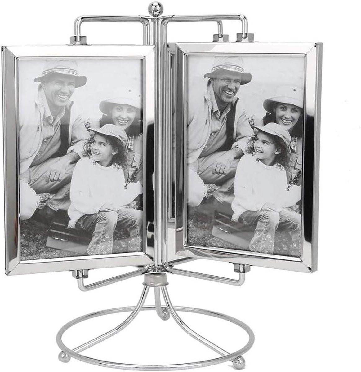 Menu Frame Roterende Dubbelzijdige Fotolijst voor Foto Display - Zilver - 4x6 inch