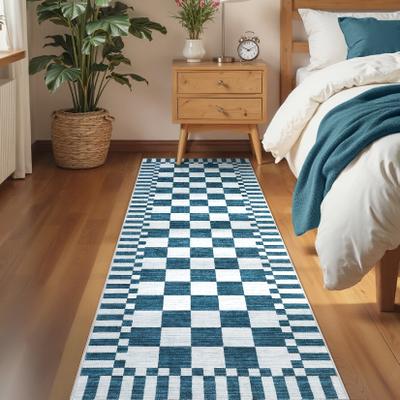 Garvee Modern Checkered Geometric Washable Area Rugs for Living Room
