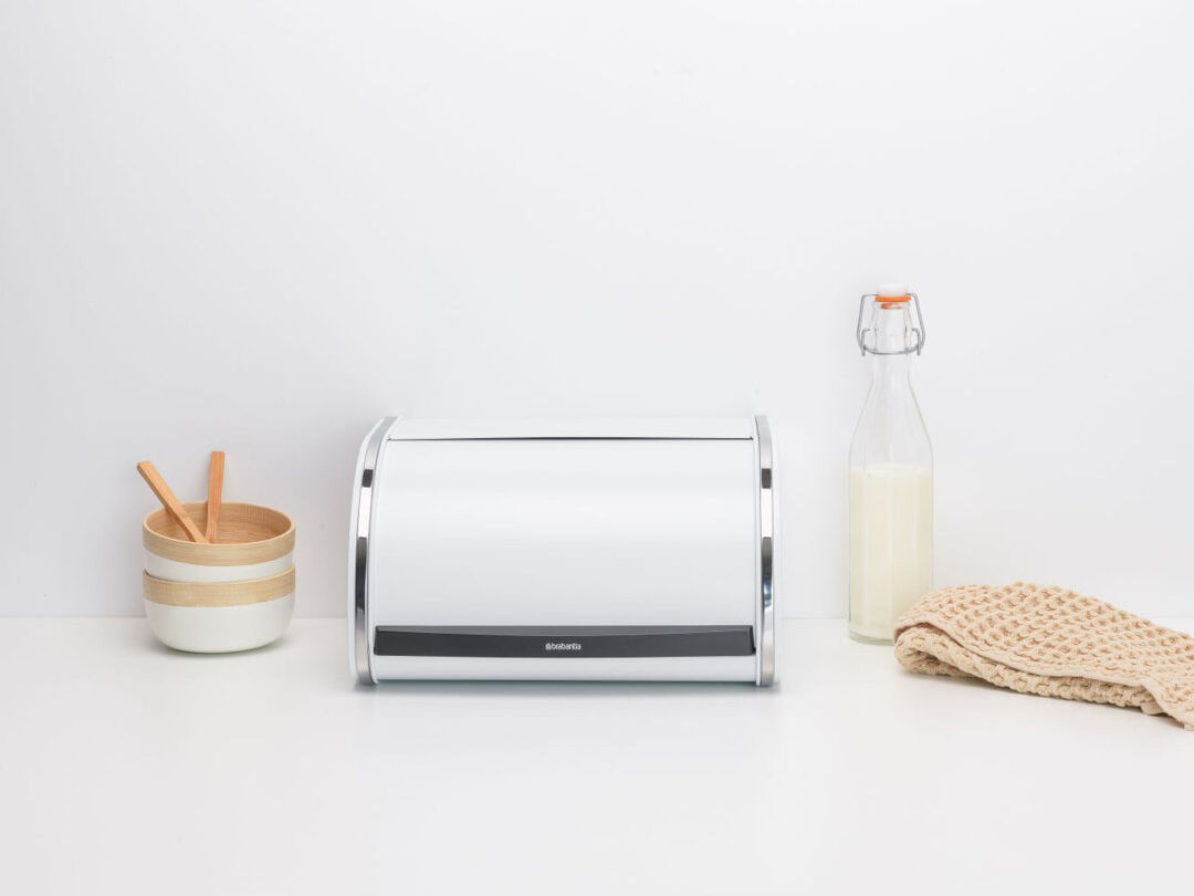 Brabantia Medium Roll Top Bread Bin White