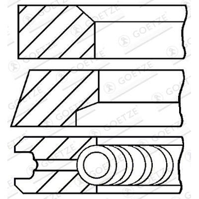 GOETZE ENGINE Kolbenringsatz 08-445100-00 für HYUNDAI