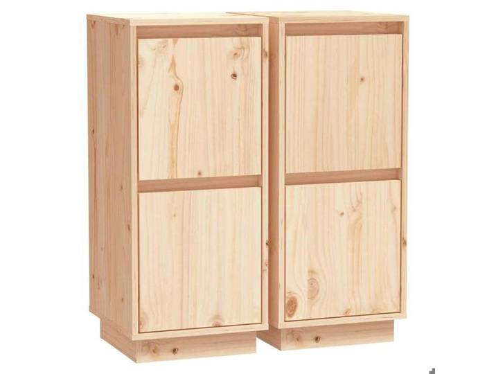 Commode Vaisselier - Cadre durable - Buffets 2 pcs 31 5x34x75 cm Bois massif de pin - moderne_12010