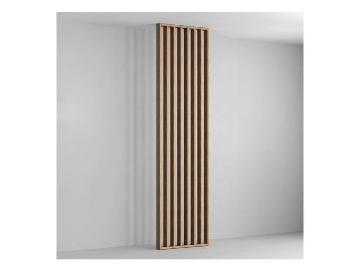Hexim Raumteiler, Lamellenwand 275x58cm MDF Raumtrenner Trennwand - freistehende Holzlamellen Innendekoration - moderne Raumgestaltung Lamellen-Sichtschutz (Saragossa Eiche)