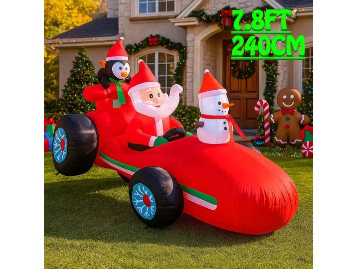 Décorations gonflables de vacances en plein air, 7.8 pieds, père noël, bonhomme de neige, pingouin, décoration de cour de noël, lumières d'ornement, jouet pour la maison
