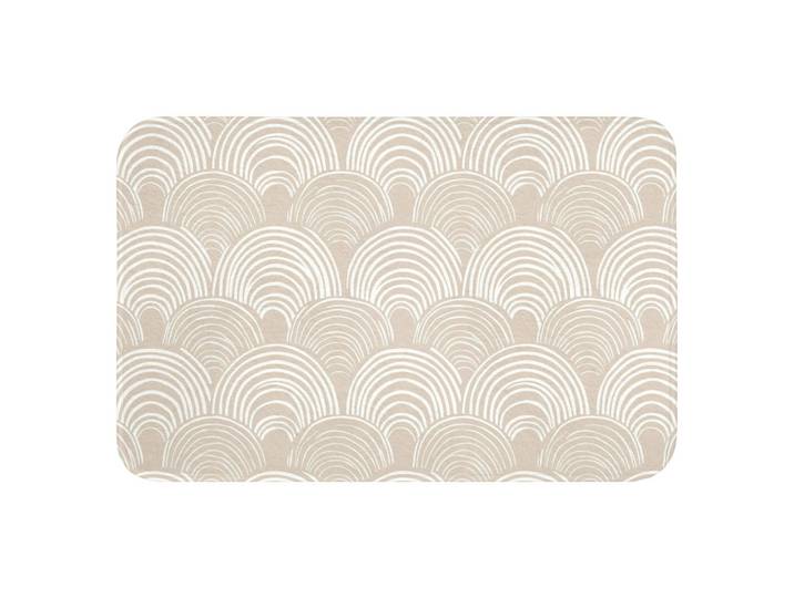 BADEMATTE Wellen - Textur - Beige Rutschfest 60x40 cm