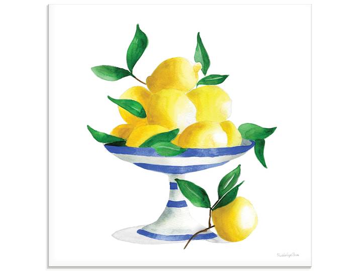 Glasbild ARTLAND Spanish Lemons II , gelb (farbe bild(er): gelb), B:30cm H:30cm, Bilder, Glasbild, in verschiedenen Grössen