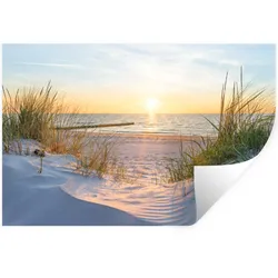 WANDTATTOO Strand - Sonne - Düne - Gras - Sand - Horizont Deko Wohnzimmer 60x40 cm