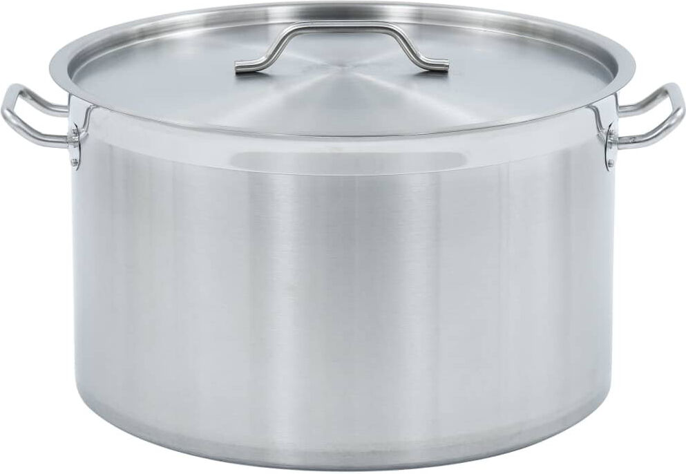 Belfry Kitchen Walden 23L Stainless Steel Stock Pot Silver 30cm H x 50cm D (58L)