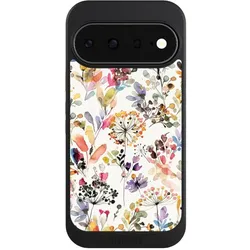 Nivocase Hülle für Google Pixel 11 Handyhülle NIVOcore Case Schwarz Blume Muster Pastell (Google Pixel 11), Smartphone Hülle, Schwarz