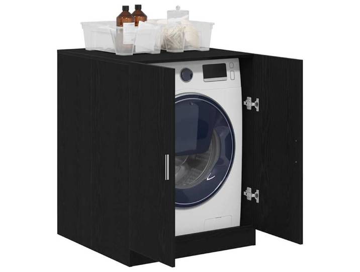 SEASON SALE COLONNE - ARMOIRE SDB élégante - KEETHE - Cabinet pour lave-linge Chêne noir 70 5 x 71 5 x 91 5 cm 7496515