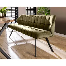 designline »Raster« Esszimmer Couch Samt grün