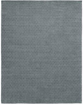 KALATY Pewter Grey Wool Blend Handmade Rug