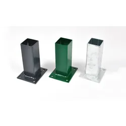Pfostenträger für Doppelstabmattenzaun Tore - 60 x 60 mm - anthrazit [RAL 7016]