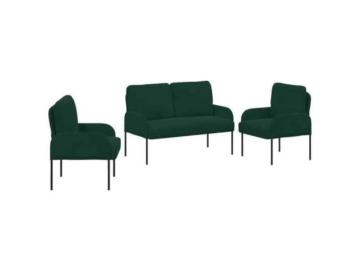 Meuble - Sofa salon - Vert - Ensembles de canapés 3 pc Vert foncé Contreplaqué_37792