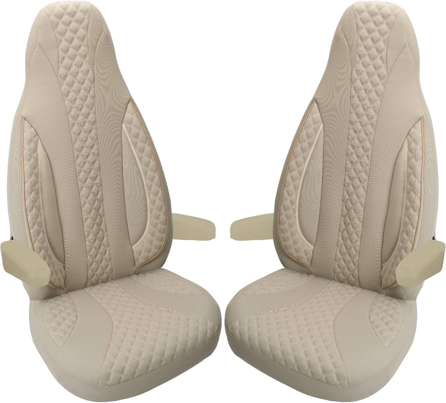 Maatwerk Stoelhoezen Camper voor Bestuurder en Passagier - Beige