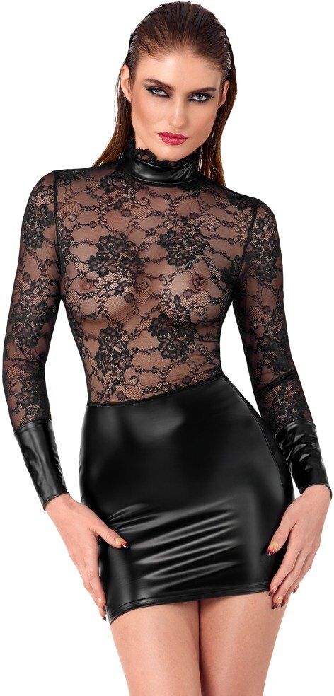 Noir HandMade Robe Dentelle Powerwetlook