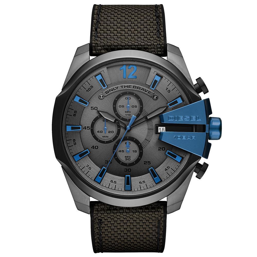 Diesel DZ4500 Mega Chief Chronograph Quarz Dunkelgrau Zifferblatt Herrenuhr