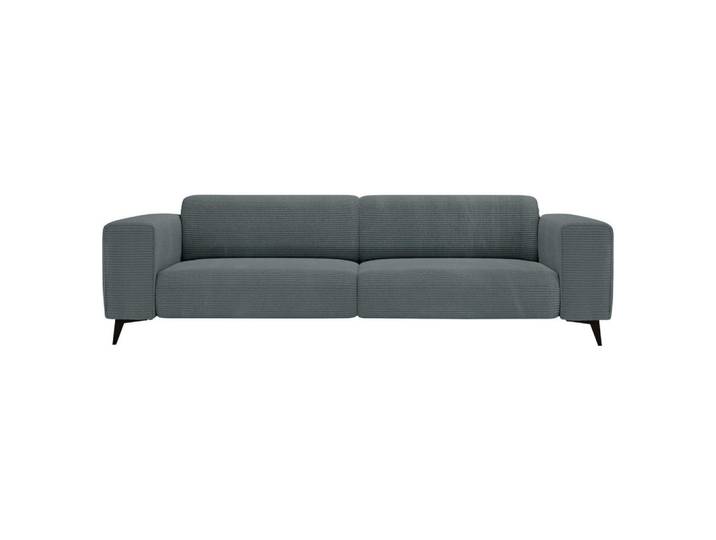 Carryhome 3-Sitzer-Sofa, Graphit, Metall, 237x75x104 cm, Rücken echt, Wohnzimmer, Sofas & Couches, Sofas, 3-Sitzer Sofas