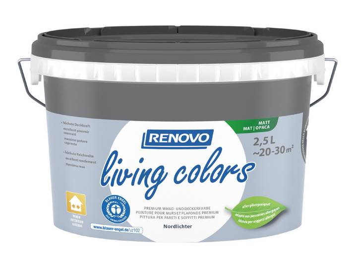 Renovo Living Colors Wand- und Deckenfarbe Nordlichter 2.5 l