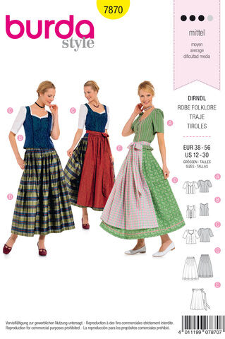 burda Schnitt 7870 "Dirndl"