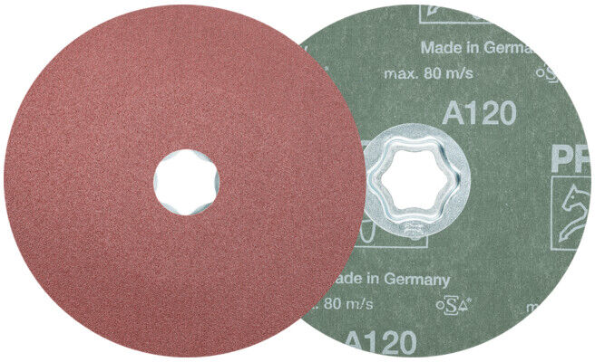 Disque fibre corindon PFERD COMBICLICK diamètre 125 mm A120 pour applications universelles (44498019)