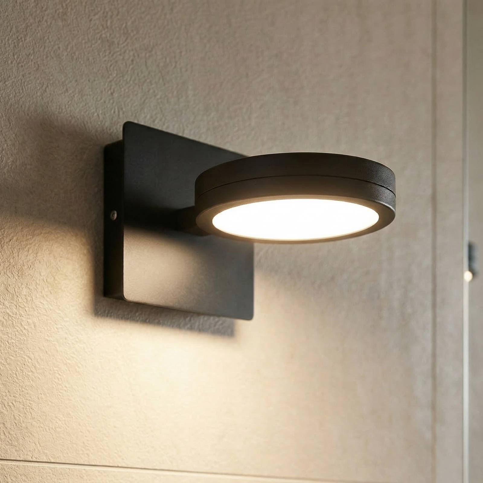 LIGHTME LED Wandlamp voor Badkamer en Spiegel, Zwart