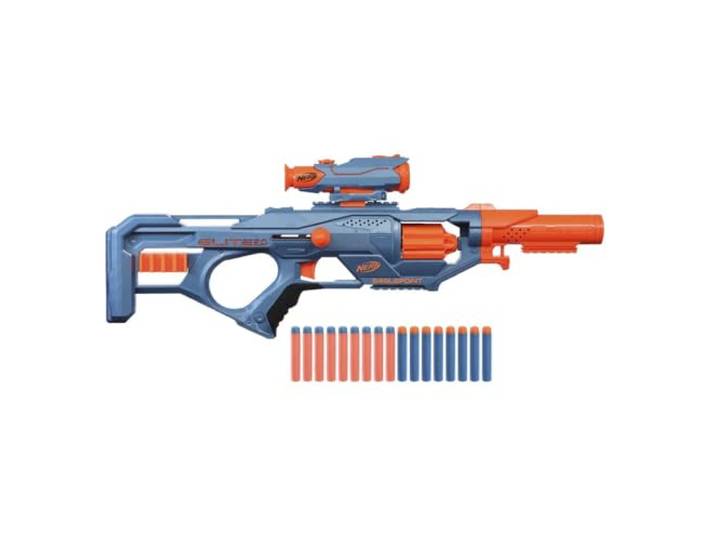 Hasbro Nerf Elite 2.0 Eaglepoint RD-8 Blaster - 8-Dart Drum, Detachable Scope and Barrel, 16 Nerf Darts, Bolt Action
