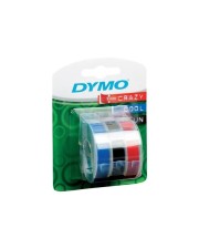 Dymo Selbstklebend Schwarz Blau Rot Rolle 0,9 cm x 3 m 3 Rollen Blisterverpackung 3D-Prägeband für DYMO Junior embosser (S0847750)