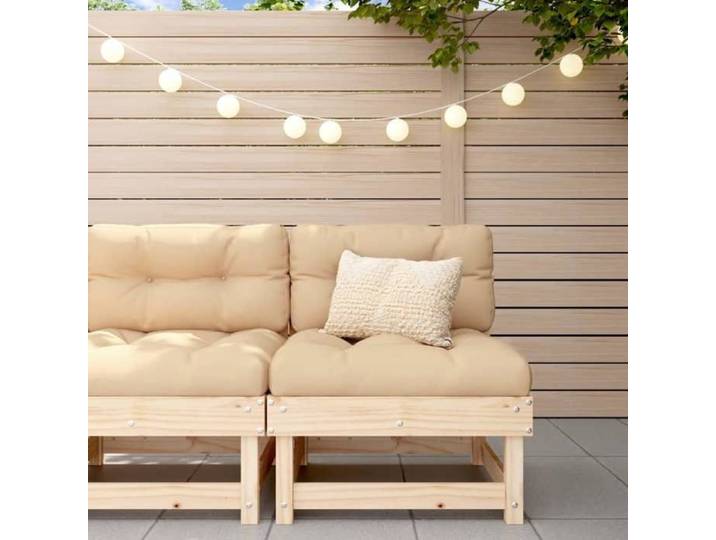 Canapé Central de Jardin Siège avec Dossier Meuble de Terrasse Patio Arrière-cour Balcon Extérieur Marron Bois de 825373