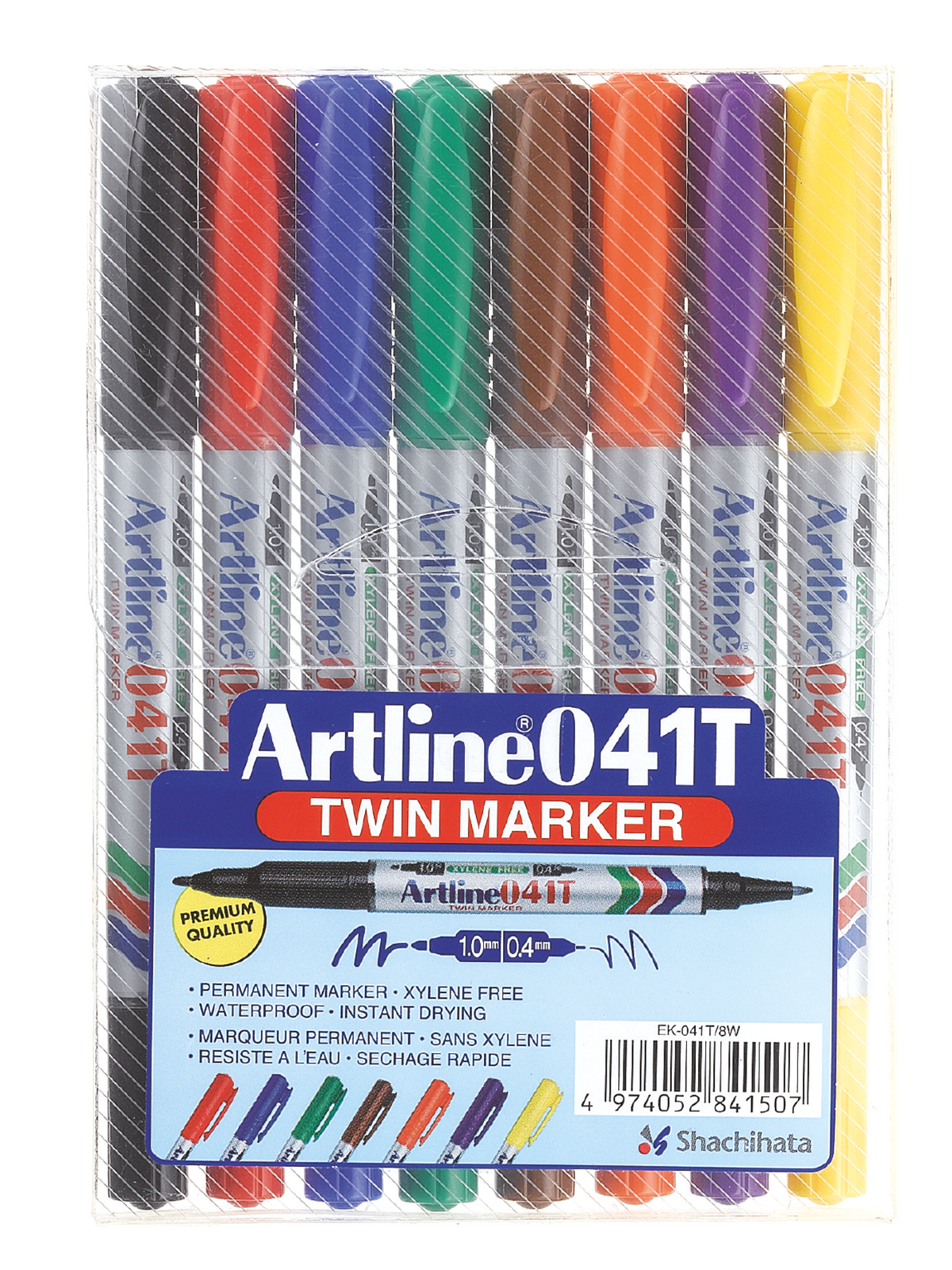 Artline EK541T/8W WB marker set w.8 ass.