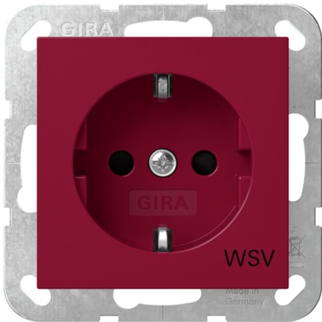 Gira Prise SCHUKO SH WSV Rouge 16A 250V Safety Plus (4453108)