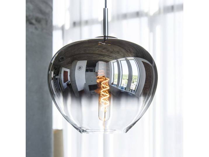 SLV Glas Hängeleuchte Pantilo Convex, dimmbar, chrom / silber, für Wohn- / Esszimmer, Metall, Modern