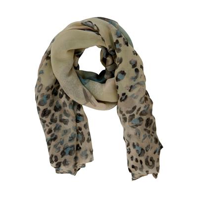 Schal BETTY BARCLAY "Damen mit Aufdruck", Damen, Gr. ACC, beige (beige, petrol), Stoff, Polyester, Modetücher Schal