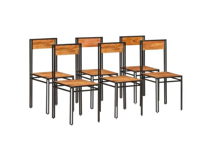 UYPTERF Esszimmerstühle 6 STK. Akazie Massivholz Schlichtes modernes Design,stabil und haltbar,keine Montage erforderlich,robustes Hartholz