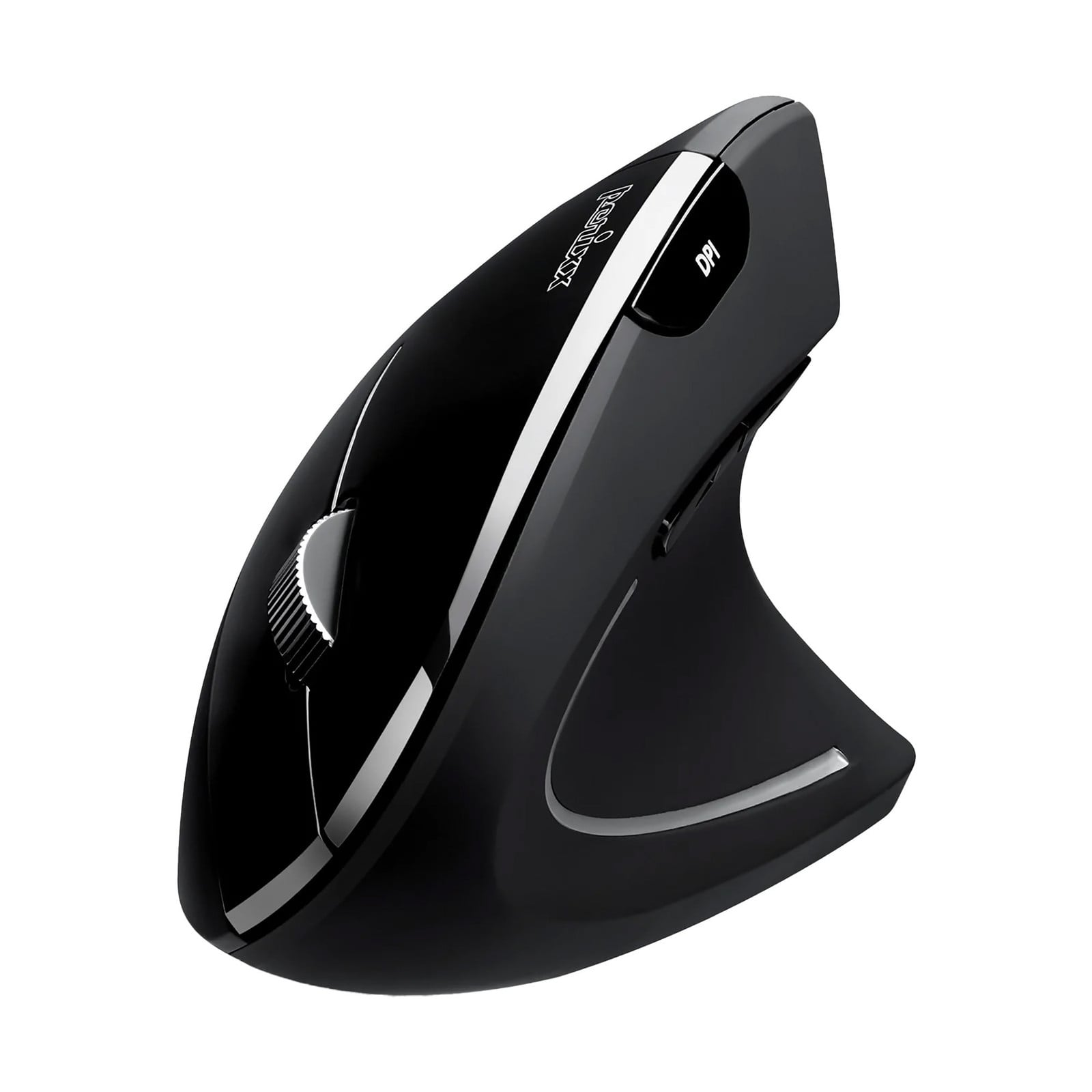 Perixx PERIMICE-813 ergonomische draadloze muis voor meerdere apparaten, zwart