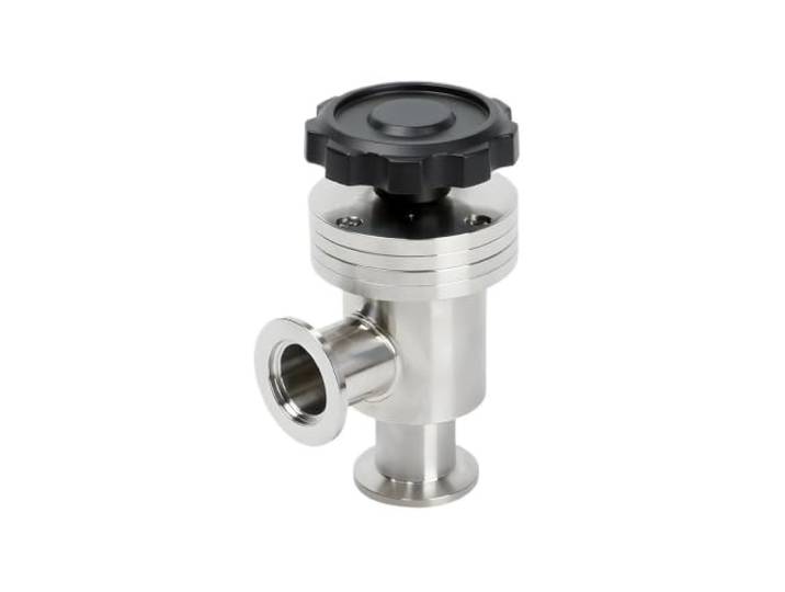 SS304-Edelstahl-KF-Hochvakuumventil, KF16-KF50 manuelle L-Typ-Klappe mit hoher Dichtung for industrielle Laborvakuumleitungen(KF-40)