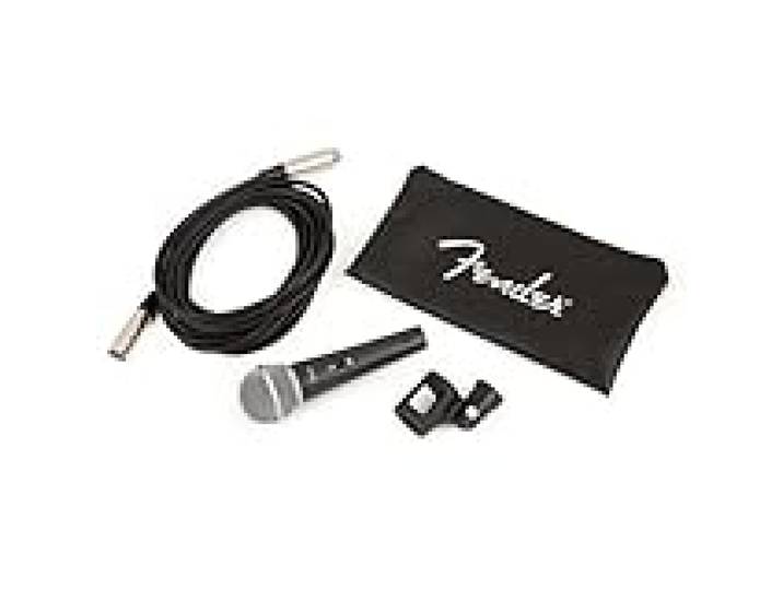 Fender P-52S Kit Microphone Dynamique Vocal avec Pied, Noir