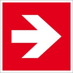 WOLK DIREKT Richtungsangabe rechts/links Safety Marking Brandschutzschild, 20x20 cm 380.2710