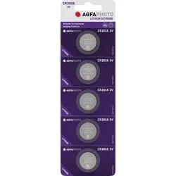 AGFA CR2016 X5 - Lithium-Knopfzelle, CR2016, 3V, 20,0x1,6 mm, 5er-Pack